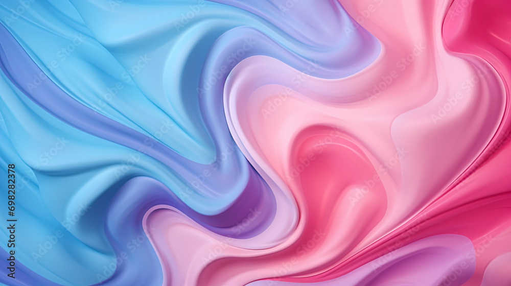 Abstract pastel vortices, like clouds of love against the backdrop of Valentine's Day