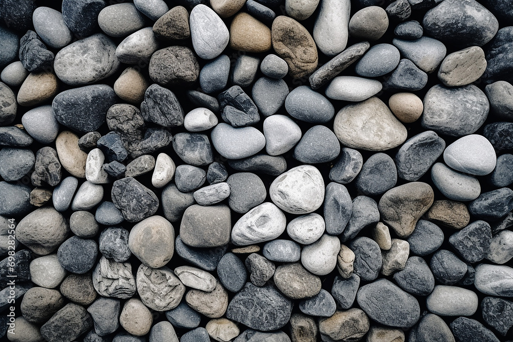 A Close-Up View of Various Stones and Pebbles background A Close-Up View of Various Stones and Pebbles background