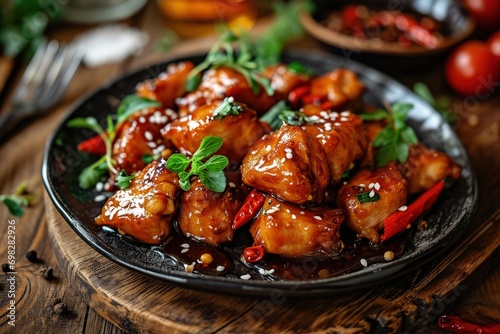 A Delicious Plate of Sesame Chicken