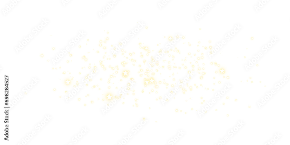 Golden star dust light effect. PNG isolate. Only star dust layer Golden star dust light effect. PNG isolate. Only star dust layer