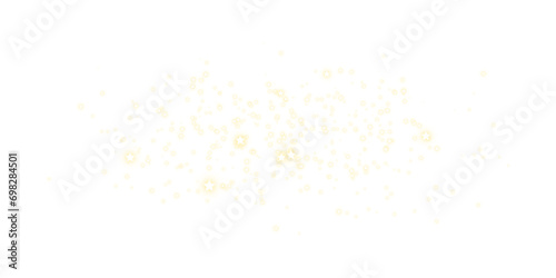 Realistic golden star dust light effect. Vector isolate. Only star dust layer