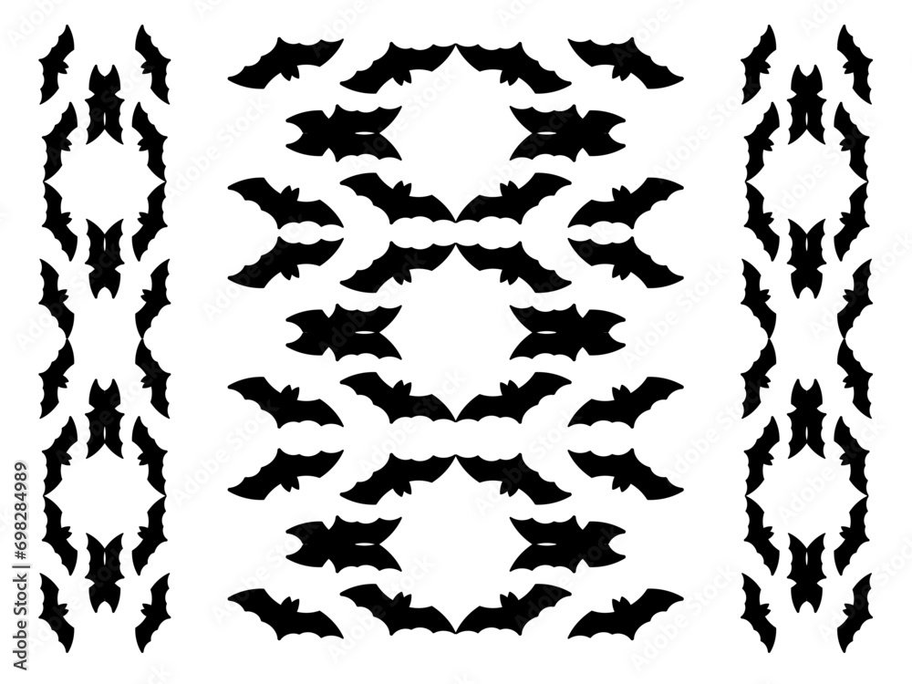 Black Vampire Bats Seamless Pattern 4