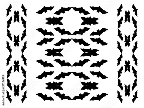 Black Vampire Bats Seamless Pattern 4