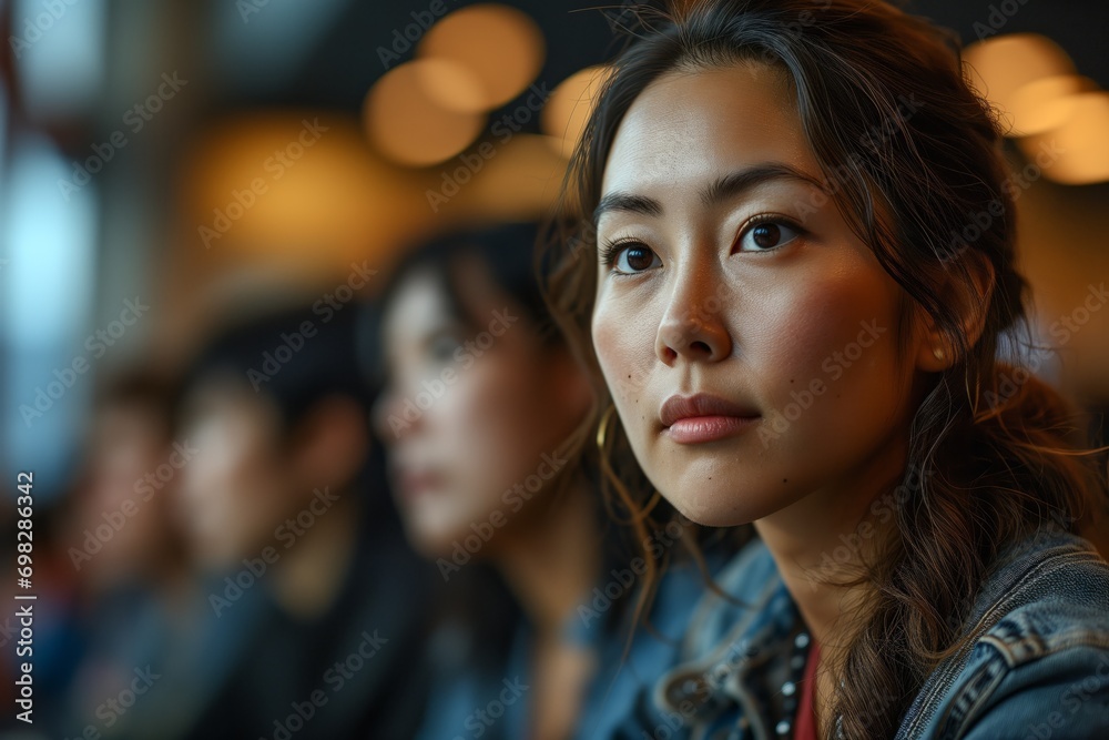 Asian businesswoman attending a workshop