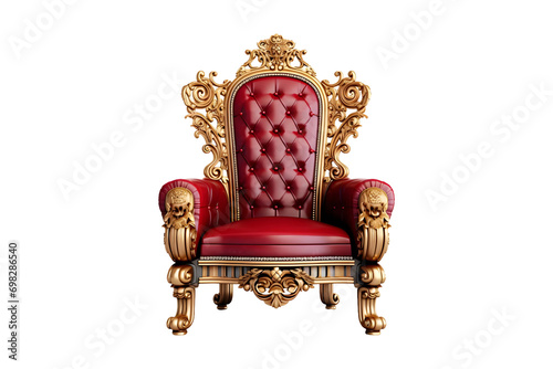 Royal King's Chair (PNG Cutout) isolated on transparent background