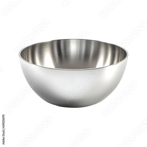 Steel Mixing Bowl (PNG Cutout) isolated on transparent background