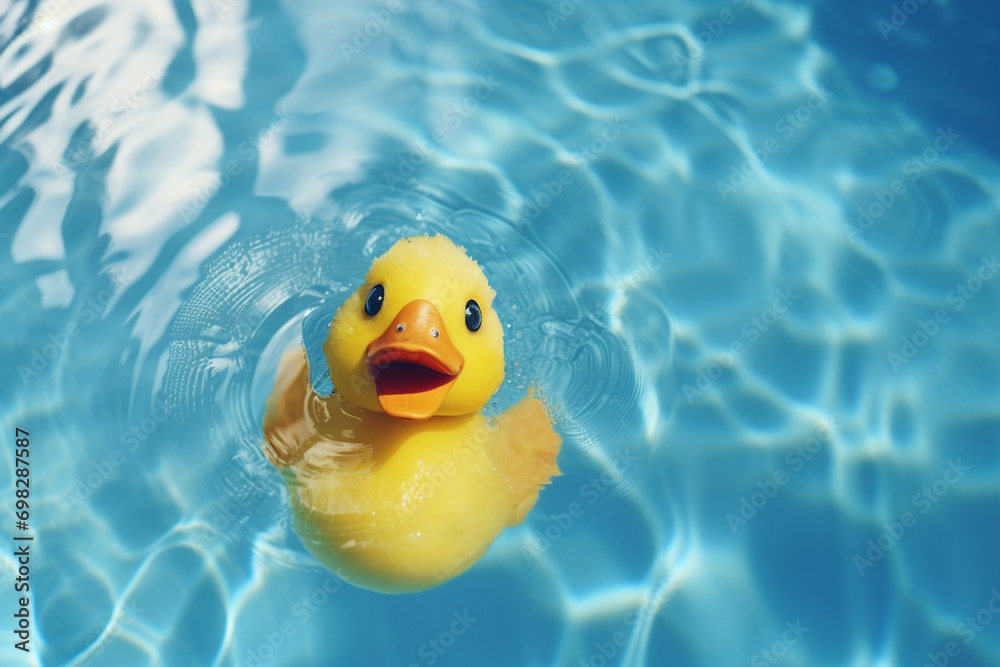 yellow rubber duck in pool yellow rubber duck in pool