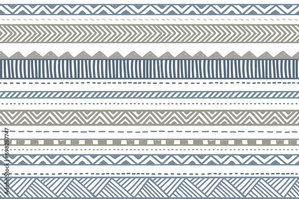 Ethnic vector seamless pattern. Tribal geometric background, boho motif, maya, aztec ornament illustration. rug textile print texture