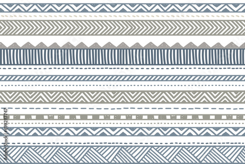 Ethnic vector seamless pattern. Tribal geometric background, boho motif, maya, aztec ornament illustration. rug textile print texture
