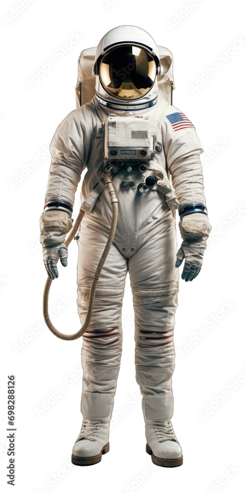 Woman Astronaut With Space Helmet - Courageous and Inspiring. Isolated on a Transparent Background. Cutout PNG.