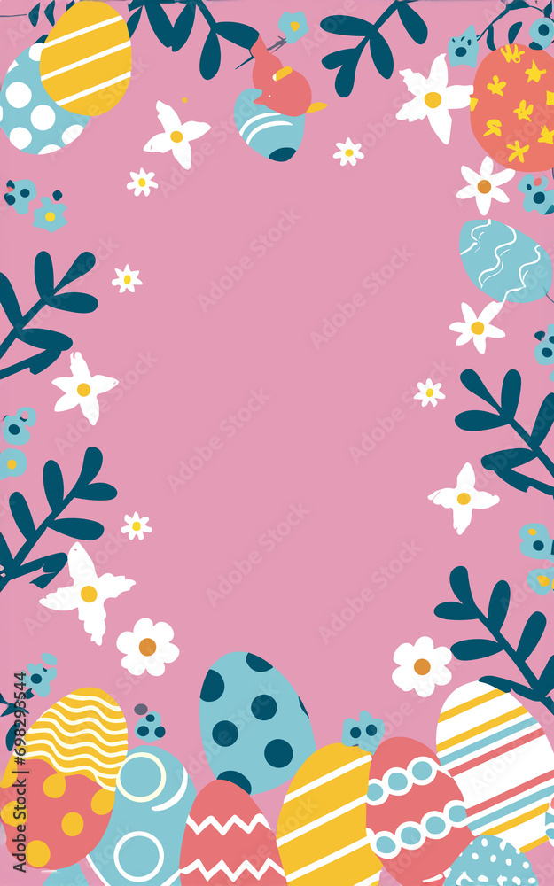 pastel background with easter eggs place for text pastel background with easter eggs place for text