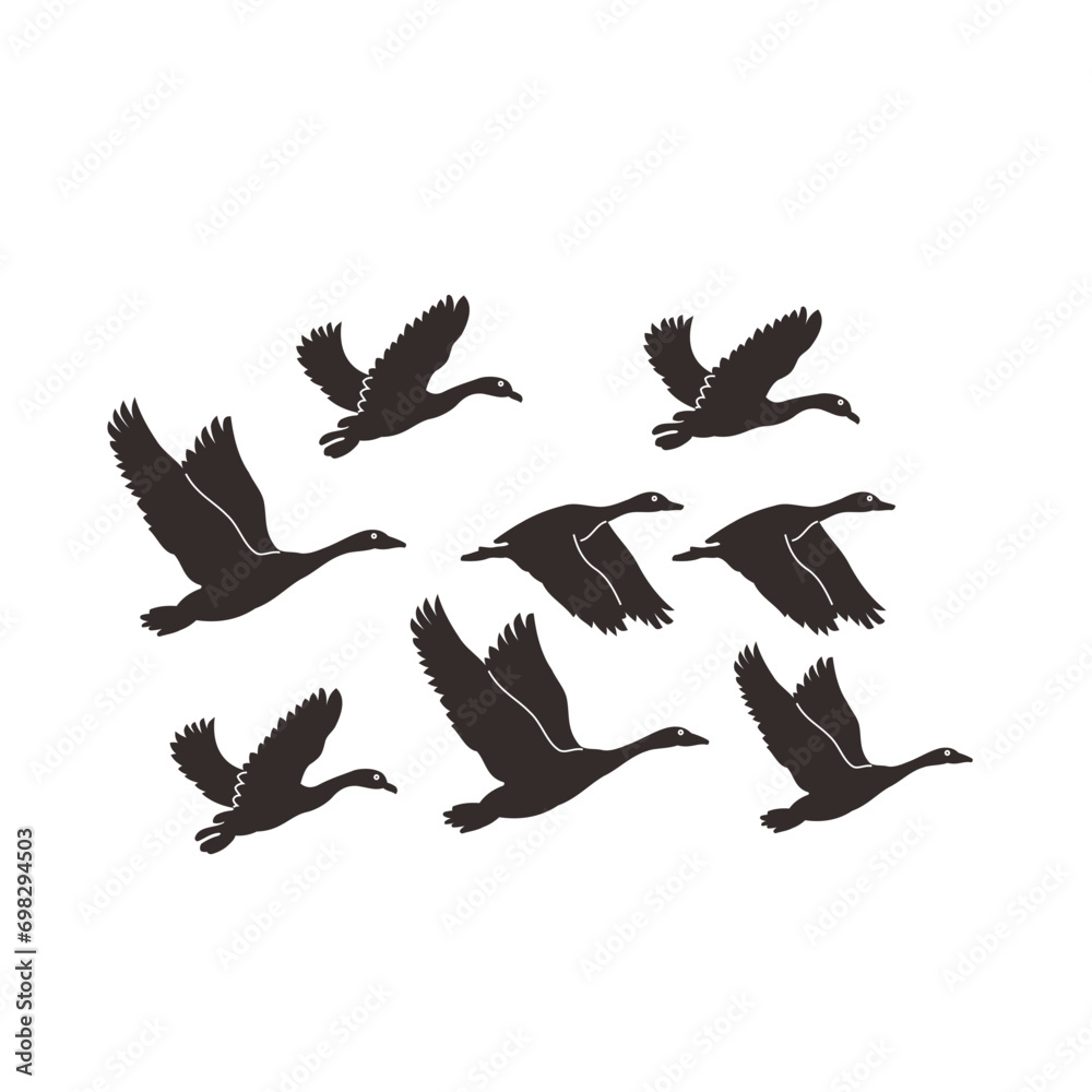 a group of birds flying silhouette with transparent background a group of birds flying silhouette with transparent background