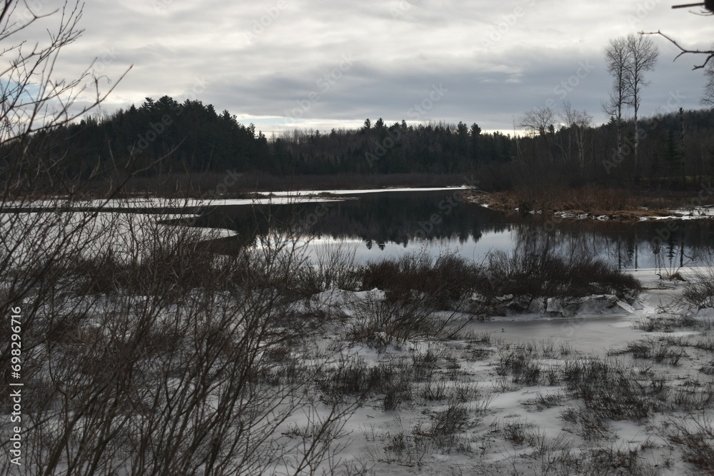Fototapeta premium Richmond Et Marais Kingsbury 25 Décembre 2023