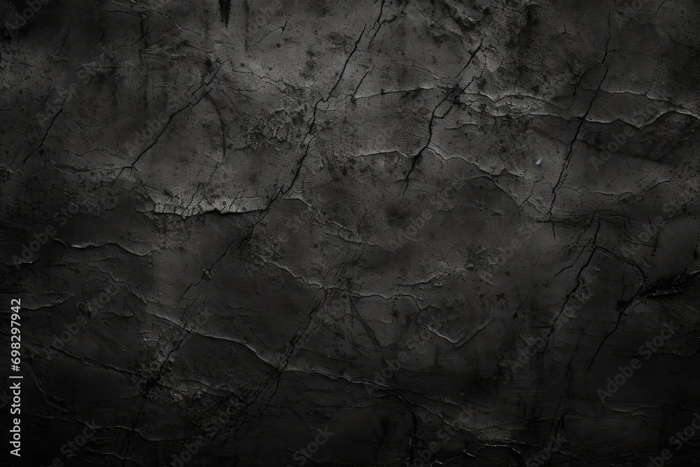 Simple Black Grunge Background Texture created with Generative AI Technology - obrazy, fototapety, plakaty 