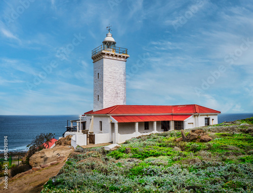 Cape St Blaize Lighthouse during a summer afternoon  Mossel Bay  Western Cape  South Africa