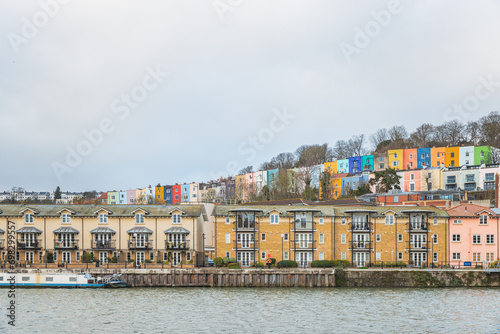 Iconic colorful buildings of Bristol, England © gormakuma