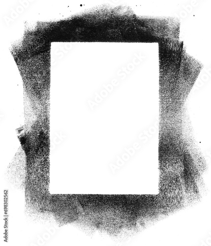 Handgedruckter schwarzer Rahmen - analoger Rand Rahmendruck