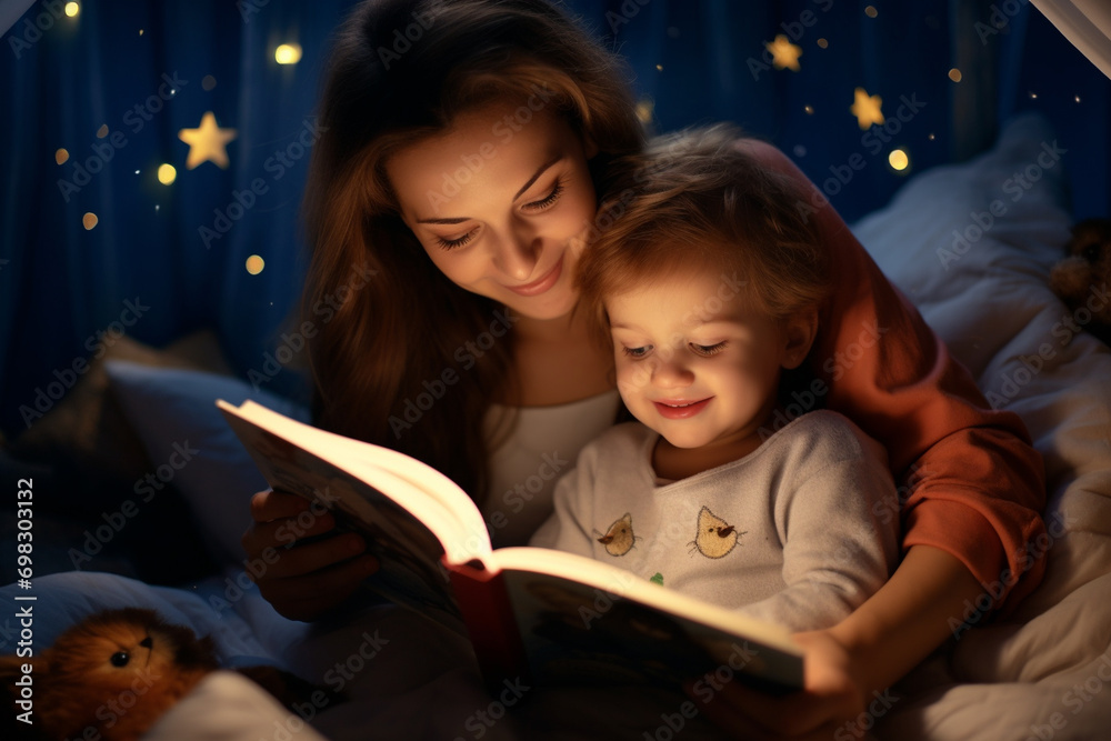 mother and child reading book mother and child reading book