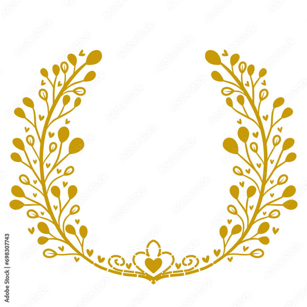 Golden Floral Wreath Golden Floral Wreath