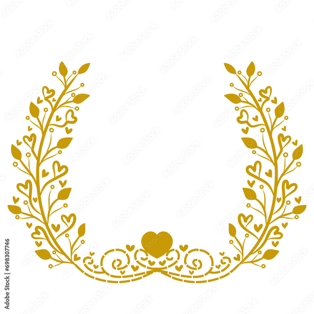 Golden Floral Wreath Golden Floral Wreath