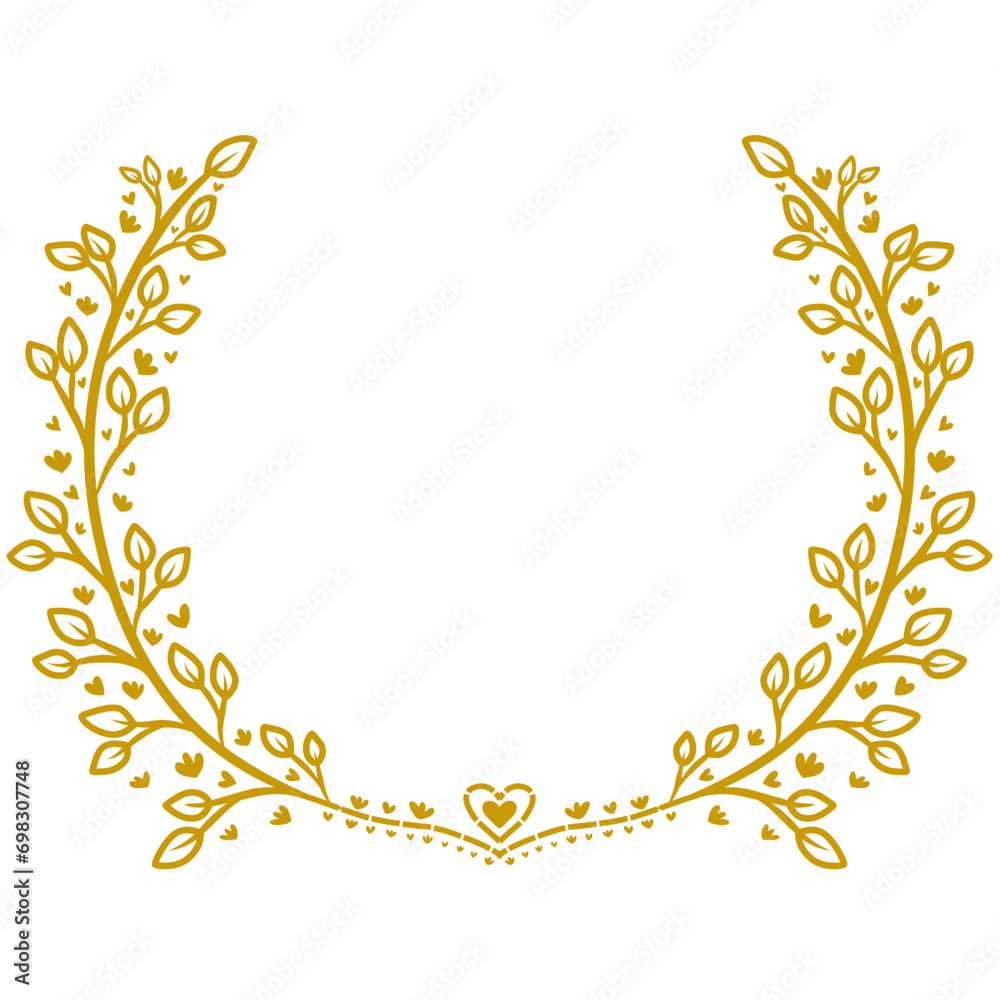 Golden Floral Wreath