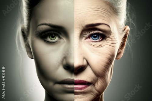 Advancements in anti-ageing science aim to increase longevity by finding the cure to ageing. Generative AI photo