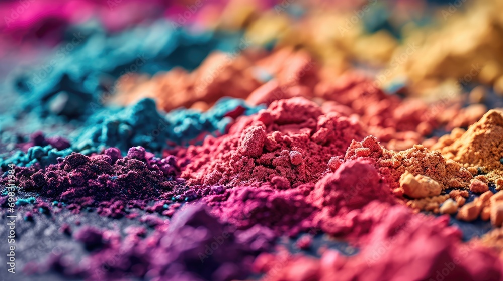 Obraz premium Colorful powder splash explosion dust paint wallpaper background