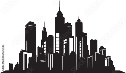 Cityline Multifloor Impression Multifloor Vector Logo Design Urban Heights Emblem Cityscape Multifloor Vector Logo
