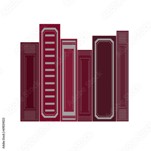 student bookstack in red maroon color