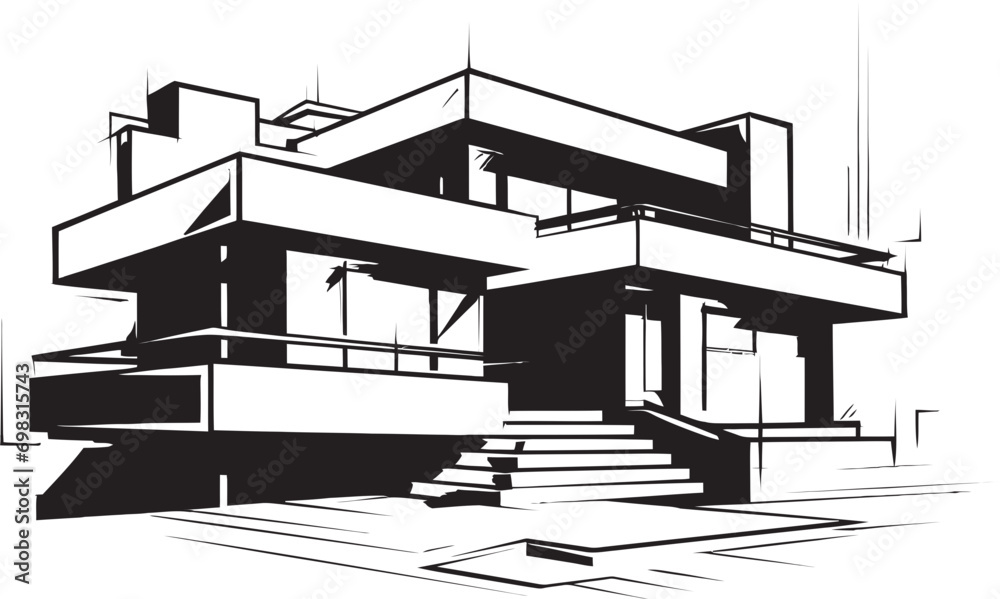 Double Living Vision Sketch Idea for Duplex House Icon Twin Residence Sketch Duplex Design Vector Logo Impression Double Living Vision Sketch Idea for Duplex House Icon Twin Residence Sketch Duplex Design Vector Logo Impression