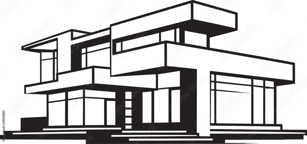 Trendy Habitat Mark Modern House Design Vector Logo Elegant Living Symbol Stylish House Idea Vector Icon Trendy Habitat Mark Modern House Design Vector Logo Elegant Living Symbol Stylish House Idea Vector Icon