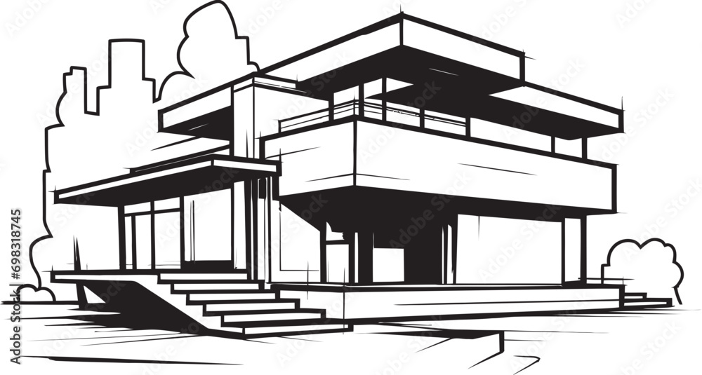 Bold House Emblem Thick Outlined Sketch in Vector Logo Design Sturdy Residence Icon Thick and Bold House Outline Vector Bold House Emblem Thick Outlined Sketch in Vector Logo Design Sturdy Residence Icon Thick and Bold House Outline Vector