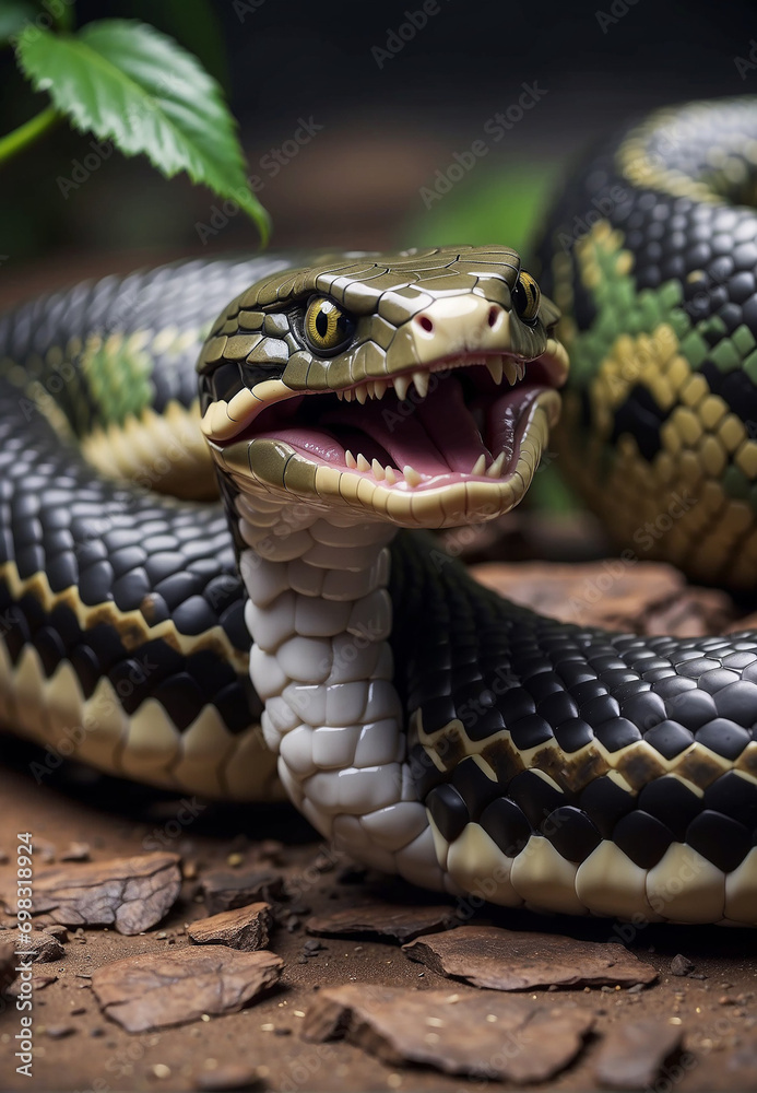 predatory snake, beautiful poisonous snake predatory snake, beautiful poisonous snake