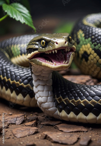 predatory snake, beautiful poisonous snake