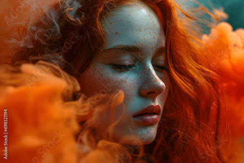 portrait of a redhead woman