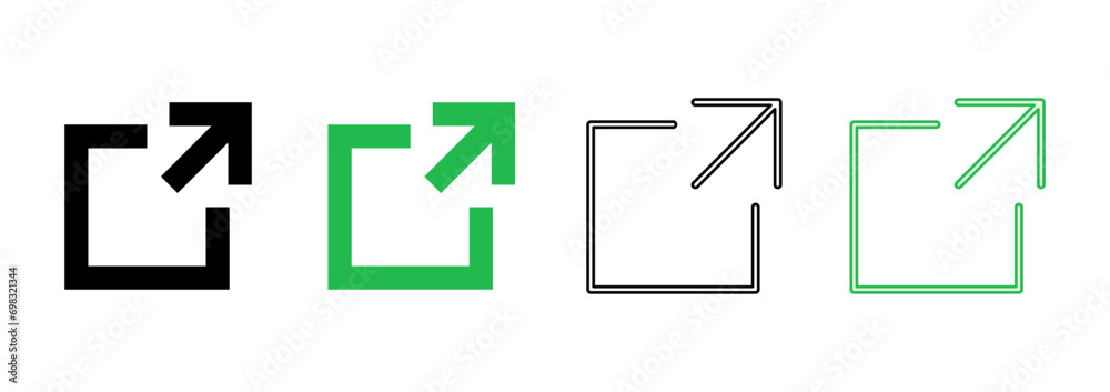 External link icon set. link icon vector. hyperlink symbol External link icon set. link icon vector. hyperlink symbol