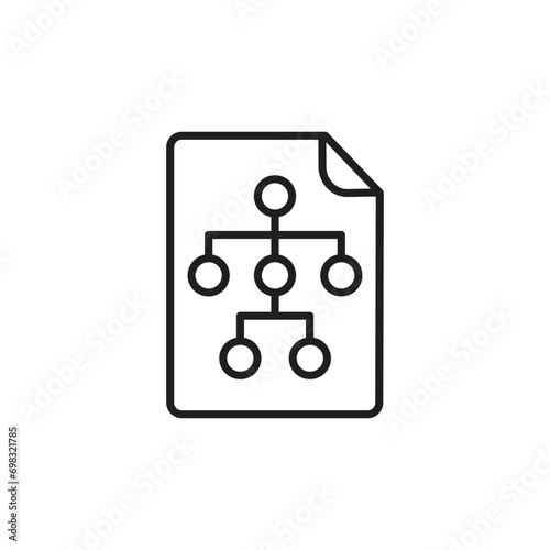 Guidelines line icon vector on a white background