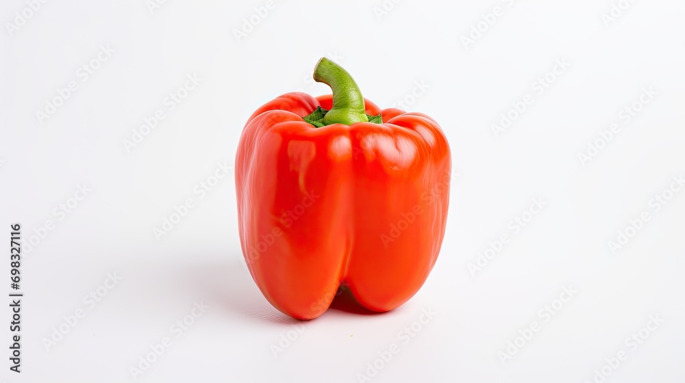 Portrait fresh paprika isolated on white AI Generative Portrait fresh paprika isolated on white AI Generative