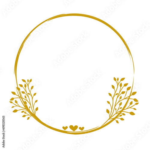 Golden Circle Frame Decoration