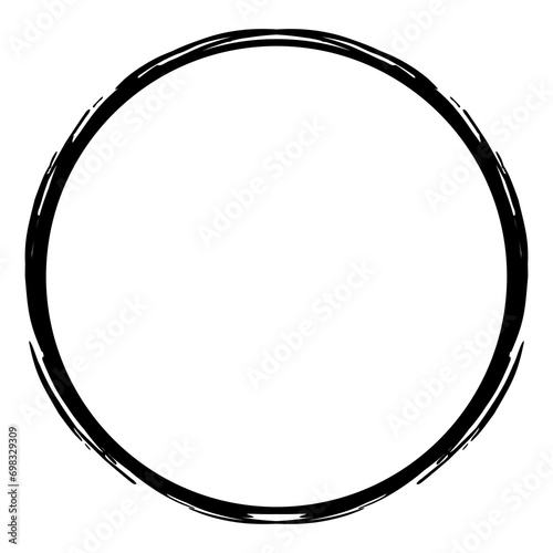 Zen Circle Icon Symbol in Black Color. Zen Illustration for Logo, Art Frame, Art Illustration, Website or Graphic Design Element. Format PNG photo