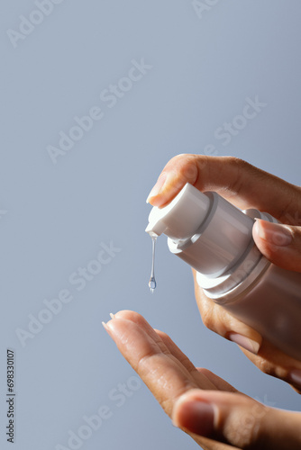 skincare routine, a drop of serum