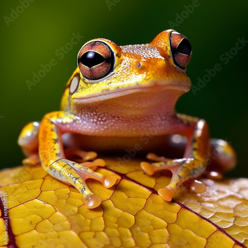 frog on a leaf