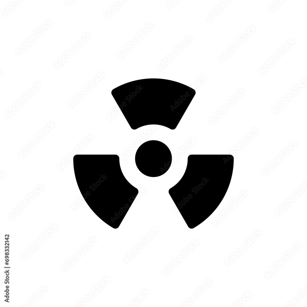 Hazard Radiation icon nuclear symbol. web vector icon Hazard Radiation icon nuclear symbol. web vector icon