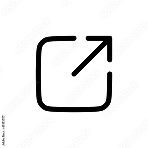 Share icon External Link Icon Page open new window icon. web vector icon