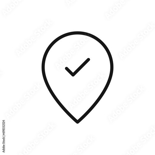 Free Download location pin check mark tick icon map pointer marker signs. web vector icon - GFXLoad