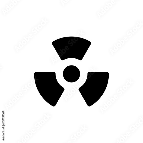 Hazard Radiation icon nuclear symbol. web vector icon