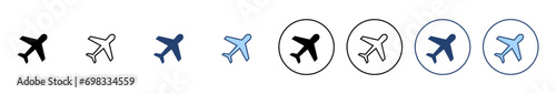 Plane icon vector. Airplane sign and symbol. Flight transport symbol. Travel sign. aeroplane