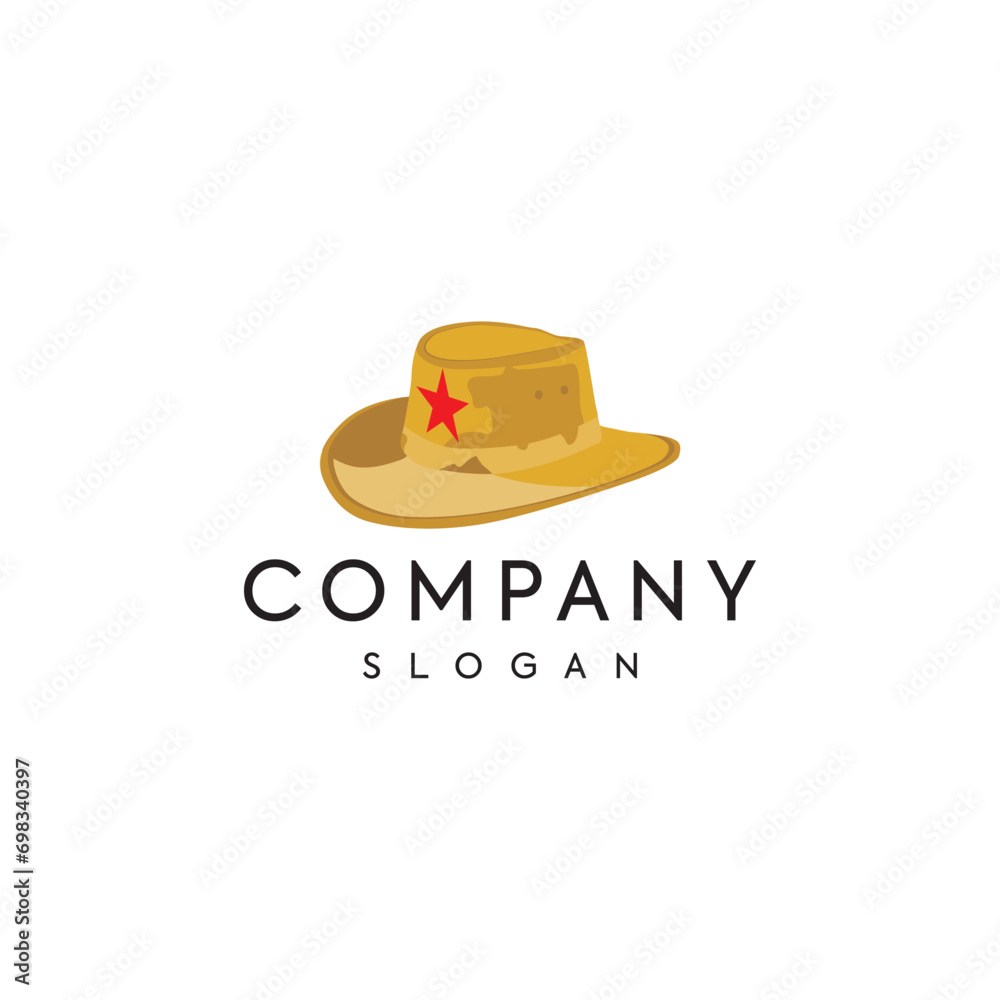 Fototapeta premium Hat logo design timeless emblem brand identity logotype abstract minimalist monogram typography vector editable