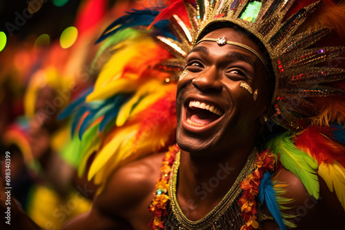 happy smiling man on carnival