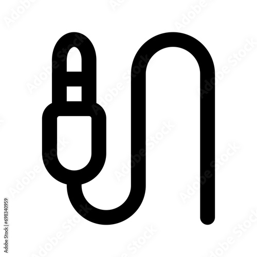audio jack line icon